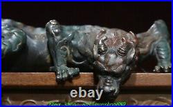 10.2''Old Chinese Bronze Painting Gilt Fengshui Lucky Dragon Beast Statue 10.2''Old Chinese Bronze Painting Gilt Fengshui Lucky Dragon Beast Statue