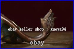 10.4'' Chinese Cloisonne Enamel Bronze FengShui Dragon Pixiu Beast Animal Statue