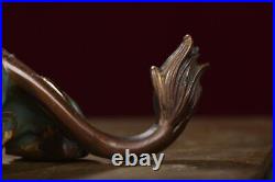 10.4 Collect Cloisonne Enamel BronzeAuspicious Animal Dragon Statue