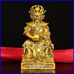 10'' brass sculpture chinese fengshui decor blessing good fortune Dragon King