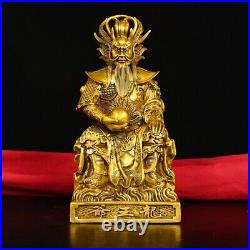 10'' brass sculpture chinese fengshui decor blessing good fortune Dragon King