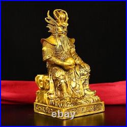 10'' brass sculpture chinese fengshui decor blessing good fortune Dragon King