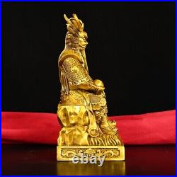 10'' brass sculpture chinese fengshui decor blessing good fortune Dragon King