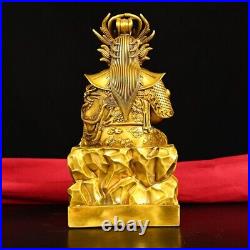 10'' brass sculpture chinese fengshui decor blessing good fortune Dragon King