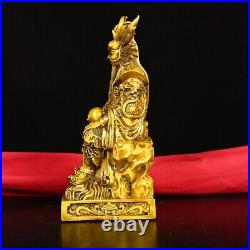 10'' brass sculpture chinese fengshui decor blessing good fortune Dragon King