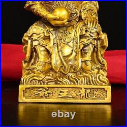 10'' brass sculpture chinese fengshui decor blessing good fortune Dragon King