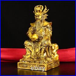 10'' brass sculpture chinese fengshui decor blessing good fortune Dragon King