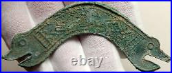 1000 BC Ancient CHINA DRAGON HEAD Antique OLD ARTIFACT Bridge Money Medal i95263