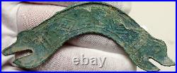 1000 BC Ancient CHINA DRAGON HEAD Antique OLD ARTIFACT Bridge Money Medal i95263