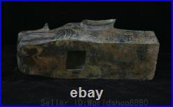 11.2 Old China Chinese Bronze ware dynasty palace Dragon beast head shoes