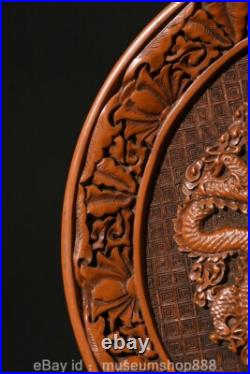 11.2 Old Chinese Lacquerware Dynasty Palace Dragon Phoenix Plate Dish Tray 11.2 Old Chinese Lacquerware Dynasty Palace Dragon Phoenix Plate Dish Tray