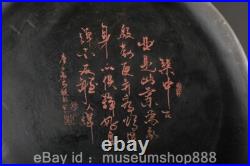 11.2 Old Chinese Lacquerware Dynasty Palace Dragon Phoenix Plate Dish Tray 11.2 Old Chinese Lacquerware Dynasty Palace Dragon Phoenix Plate Dish Tray