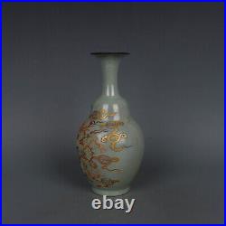 11 Good Chinese Song Porcelain Ru Kiln Green Glaze Animal Dragon Vase