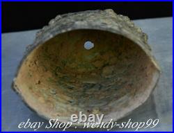 11 Old Chinese Bronze Ware Dynasty Palace Dragon Beast Handle Bell Zhong