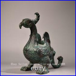 11 Old Chinese Dynasty Bronze Ware Feng Shui Dragon Phoenix Beast Animal Statue 11 Old Chinese Dynasty Bronze Ware Feng Shui Dragon Phoenix Beast Animal Statue