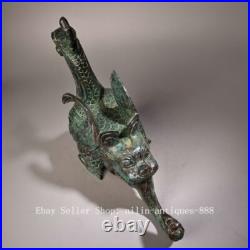 11 Old Chinese Dynasty Bronze Ware Feng Shui Dragon Phoenix Beast Animal Statue 11 Old Chinese Dynasty Bronze Ware Feng Shui Dragon Phoenix Beast Animal Statue