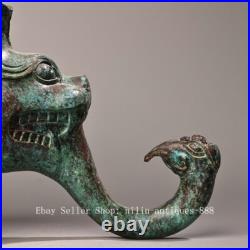 11 Old Chinese Dynasty Bronze Ware Feng Shui Dragon Phoenix Beast Animal Statue 11 Old Chinese Dynasty Bronze Ware Feng Shui Dragon Phoenix Beast Animal Statue