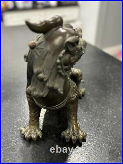 11 Old Dynasty Copper Feng Shui Kylin Unicorn Qilin Chi-lin Dragon Beast Statue