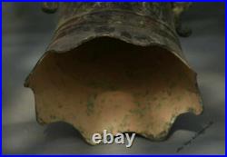 11 Rare Chinese dynasty Palace Old antique Bronze Double dragon Hang Bell Zhong