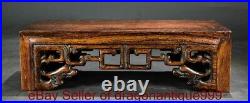 12.2 Old Chinese Huanghuali Wood Dynasty Hollow out Dragon Furniture Tea table