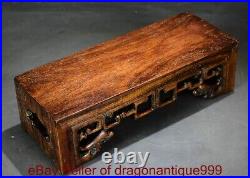 12.2 Old Chinese Huanghuali Wood Dynasty Hollow out Dragon Furniture Tea table