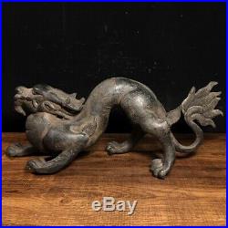12 Chinese antique bronze handmade Ancient Dragon fengshui statue B2
