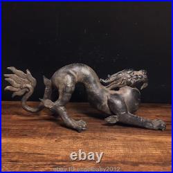 12 Chinese old Antique Handmade bronze dragon Fengshui Decoration statue