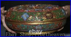 12 Marked Old Chinese Lacquerware Paintings Carving Double Dragon Box