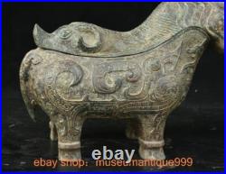 12 ancient China Chinese Bronze ware Dragon beast Niu Zun container statue 12 ancient China Chinese Bronze ware Dragon beast Niu Zun container statue