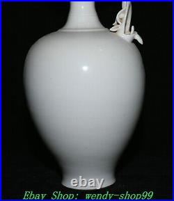 13 Old Chinese Song Dynasty Ding Kiln Porcelain Dragon Beast Head Bottle Vase