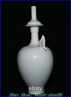 13 Old Chinese Song Dynasty Ding Kiln Porcelain Dragon Beast Head Bottle Vase