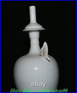 13 Old Chinese Song Dynasty Ding Kiln Porcelain Dragon Beast Head Bottle Vase