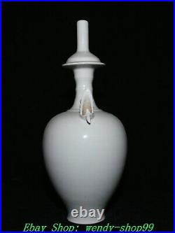 13 Old Chinese Song Dynasty Ding Kiln Porcelain Dragon Beast Head Bottle Vase