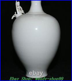 13 Old Chinese Song Dynasty Ding Kiln Porcelain Dragon Beast Head Bottle Vase