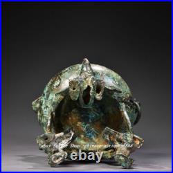 14 Old Chinese Bronze Ware Inscription Word Dragon Phoenix Beast Bottle Vase 14 Old Chinese Bronze Ware Inscription Word Dragon Phoenix Beast Bottle Vase