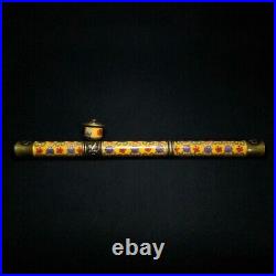 16.5 Inch Chinese Brass Cloisonne Carving Inlay Dragon Eagle Flower Tobacco Pipe 16.5 Inch Chinese Brass Cloisonne Carving Inlay Dragon Eagle Flower Tobacco Pipe