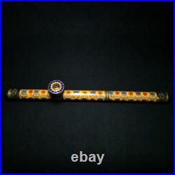 16.5 Inch Chinese Brass Cloisonne Carving Inlay Dragon Eagle Flower Tobacco Pipe 16.5 Inch Chinese Brass Cloisonne Carving Inlay Dragon Eagle Flower Tobacco Pipe