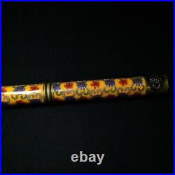 16.5 Inch Chinese Brass Cloisonne Carving Inlay Dragon Eagle Flower Tobacco Pipe 16.5 Inch Chinese Brass Cloisonne Carving Inlay Dragon Eagle Flower Tobacco Pipe