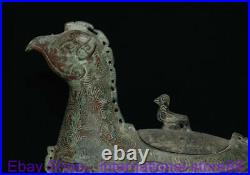 16 Old Chinese Bronze Ware Dynasty Palace Phoenix Dragon Elephant Zun Statue