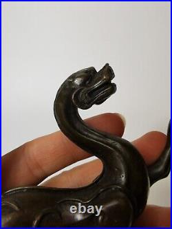 18/19th century CHINESE bronze cast figures tiger Dragon