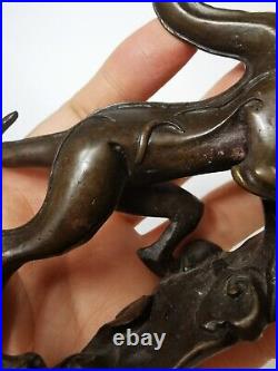 18/19th century CHINESE bronze cast figures tiger Dragon