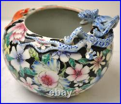 18th Century Antique Chinese Porcelain Dragon And Bat Bowl Qianlong Mark