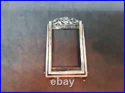1900's Solid Silver Chinese Export Miniature Photo Frame Dragons