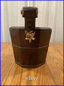 19th Century Chinese 24k Layered Wooden Basket Tea Pot Warmer Hand Made Dragon