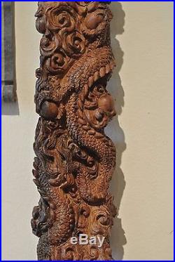 2,2kg! Unique Agarwood Aloeswood Dragon Sculpture HANDMADE