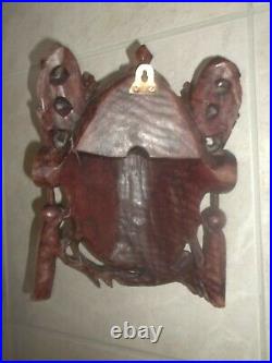2 Antique Chinese Rosewood Hand Carved Masks Emperor Empress Dragons
