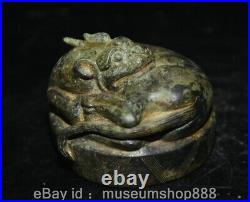 2 Rare Old Chinese Bronze Ware Dynasty Palace Unicorn Dragon Beast Statue