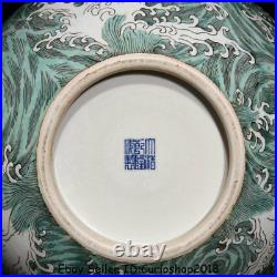 20.8 Qianlong Marked Chinese Famile Rose Porcelain Dynasty 9 Dragon Bottle Vase