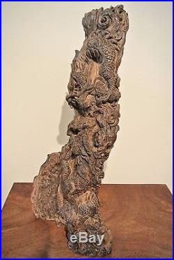 2668grams! Unique Agarwood Aloeswood Dragon Sculpture Statue HANDMADE