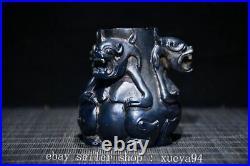 3.1 Old Chinese Coloured Glaze Dynasty Dragon Beast Incense Burner Censer